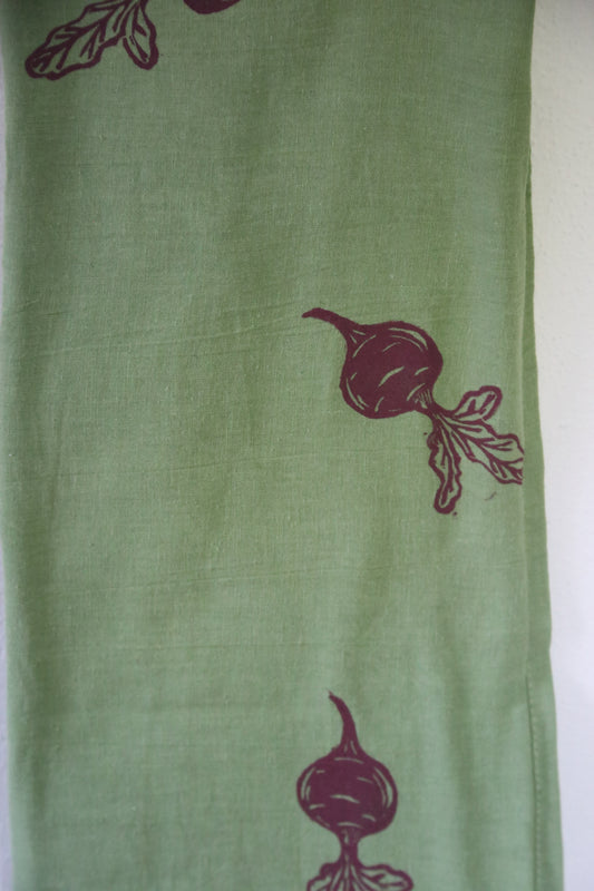 Multi Beet Tea Towel (green)