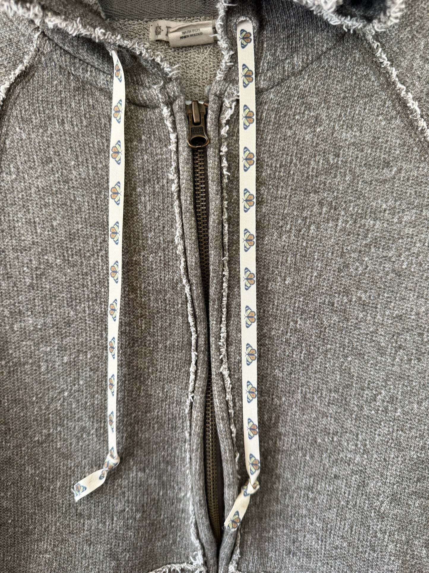 Butterfly + Flower Zip Up Hoodie