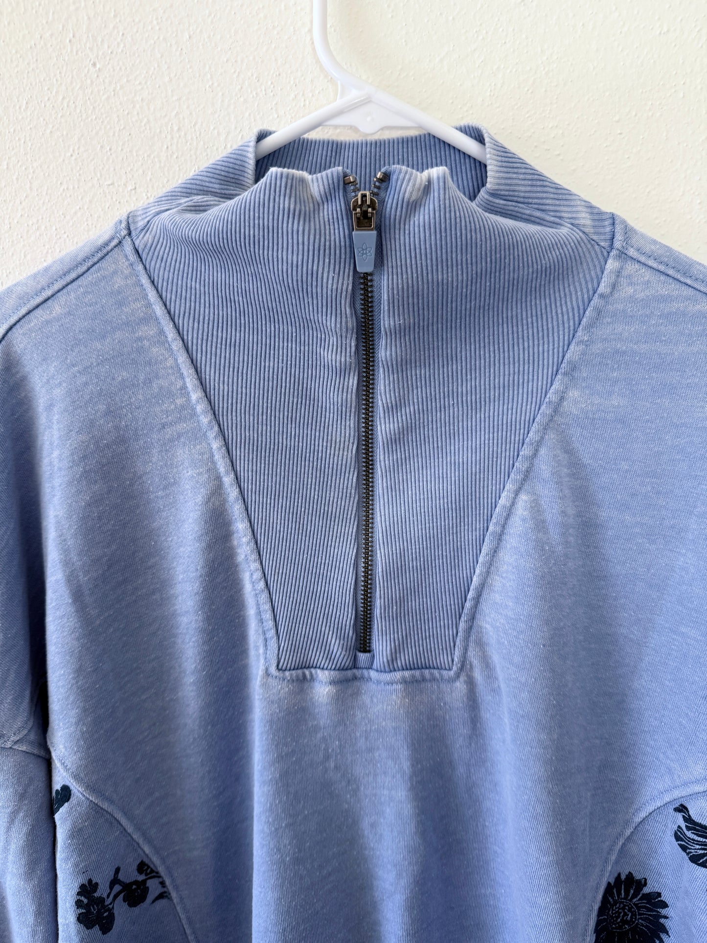 Dragonfly + Flower Half Zip Sweatshirt