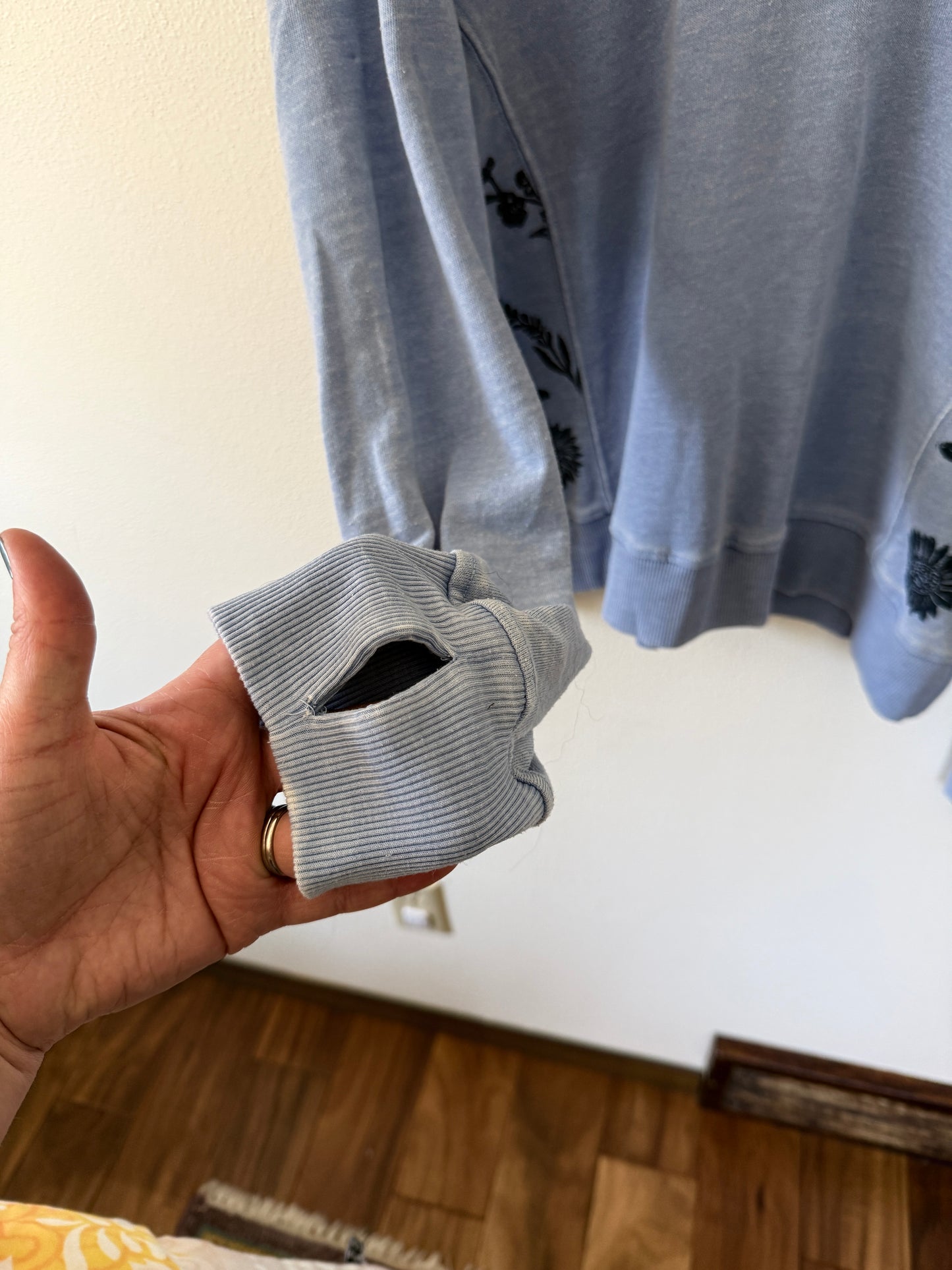 Dragonfly + Flower Half Zip Sweatshirt