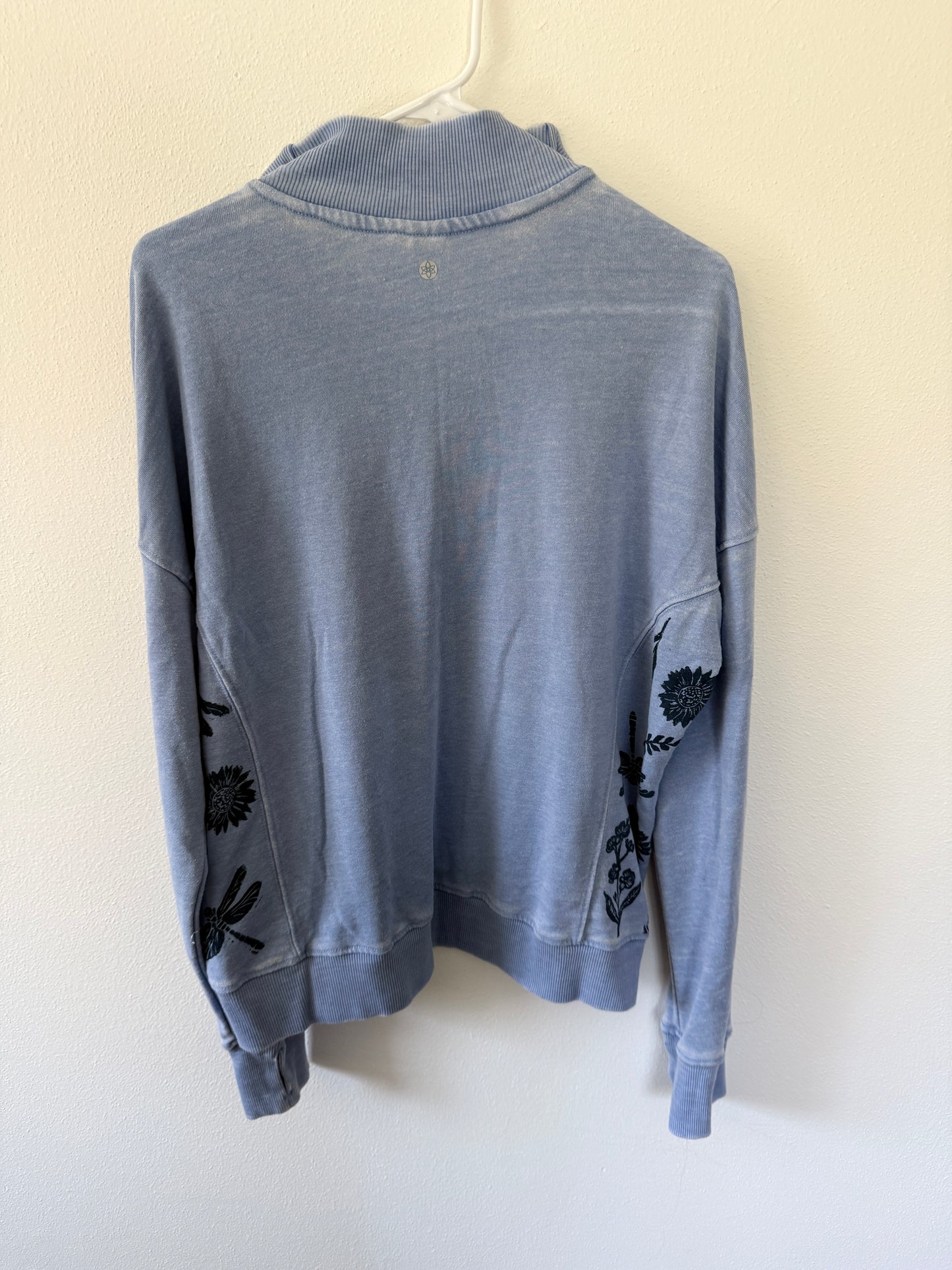Dragonfly + Flower Half Zip Sweatshirt