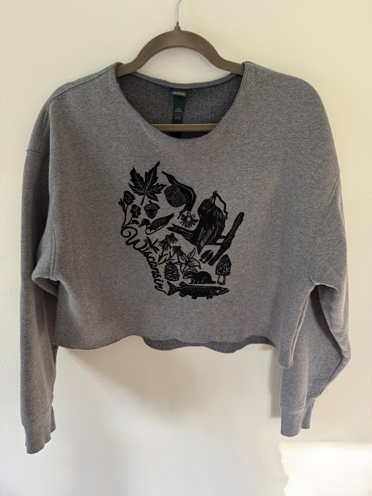 Cropped Crewneck Wisconsin Sweatshirt