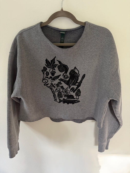 Cropped Crewneck Wisconsin Sweatshirt