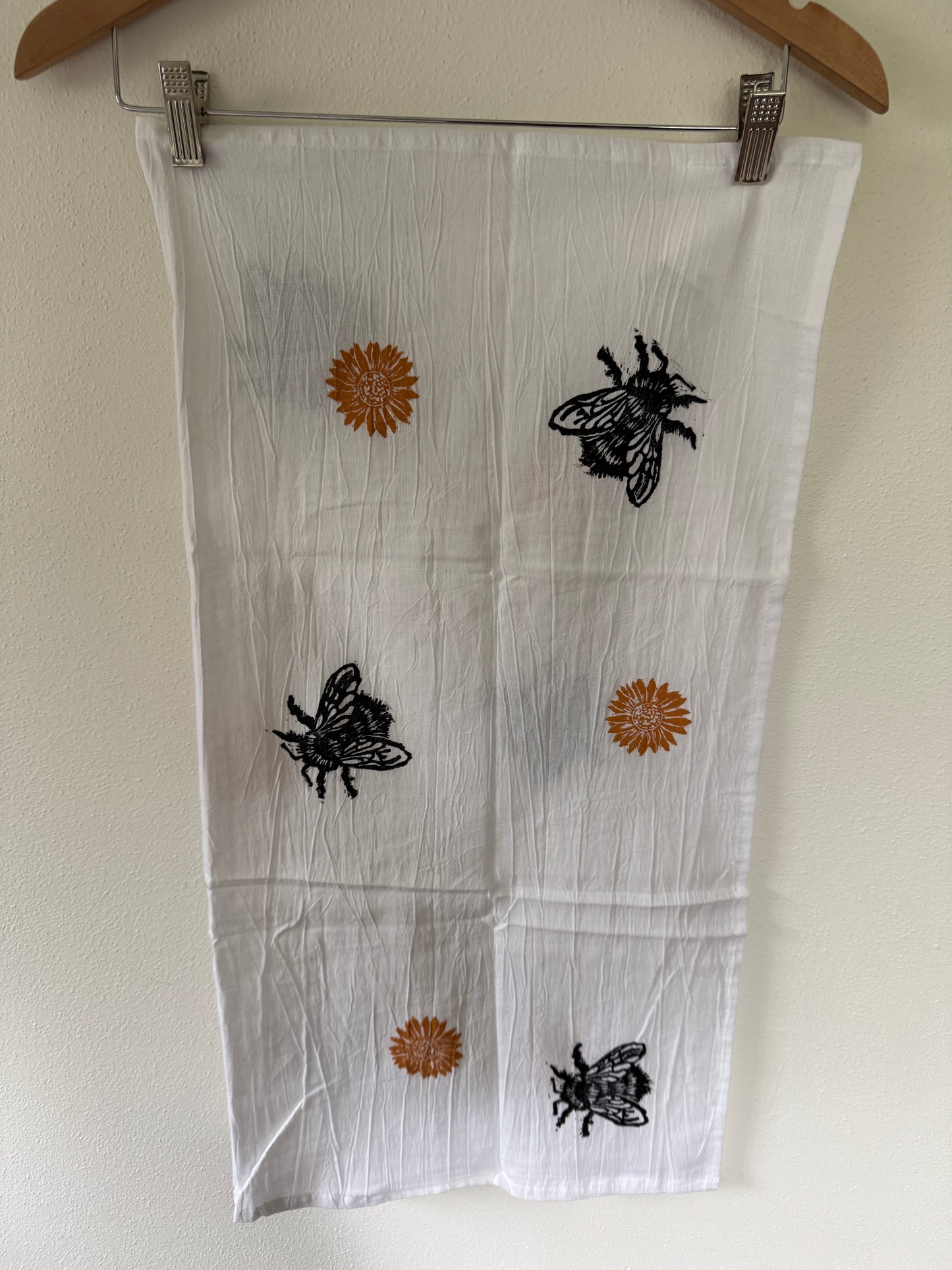 Bumblebee + Sunflower Tea Towel